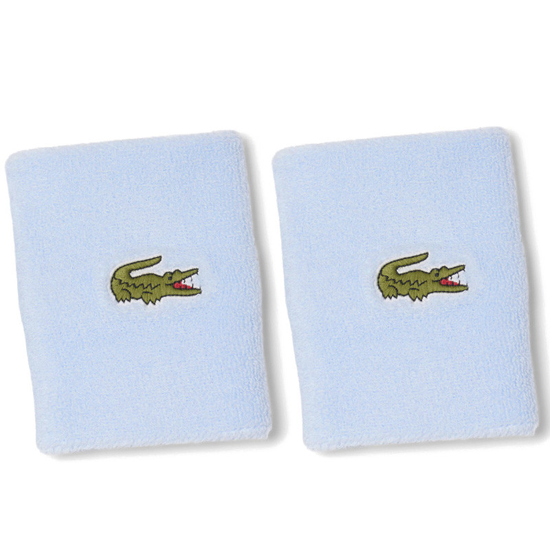 Poignets éponge Lacoste bleu clair