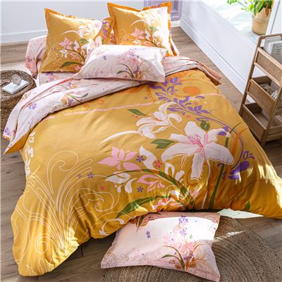 Linge de lit fleurs de lys - BECQUET CRÉATION
