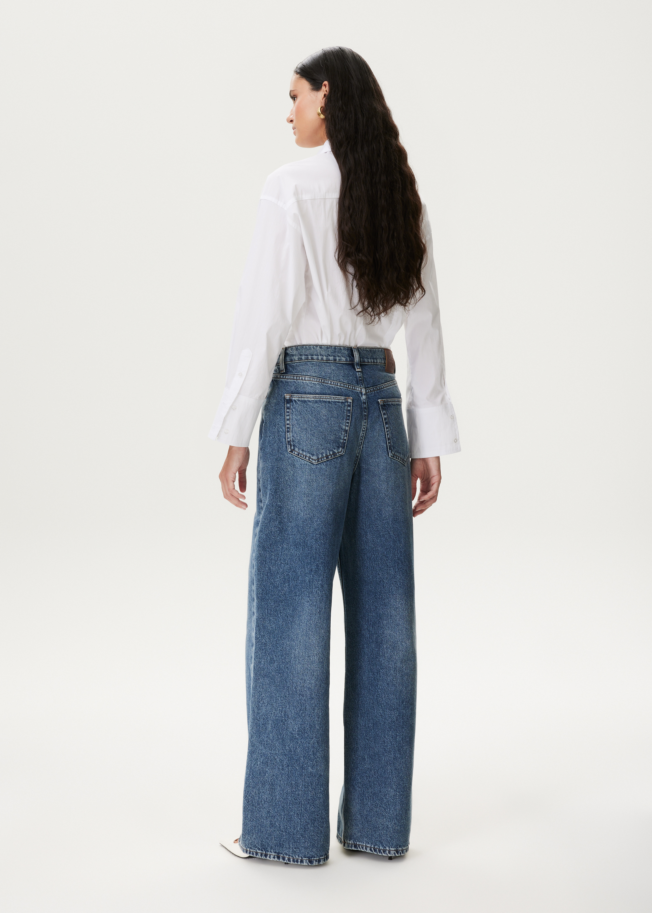 JAZZ - Wide leg jeans met logo
