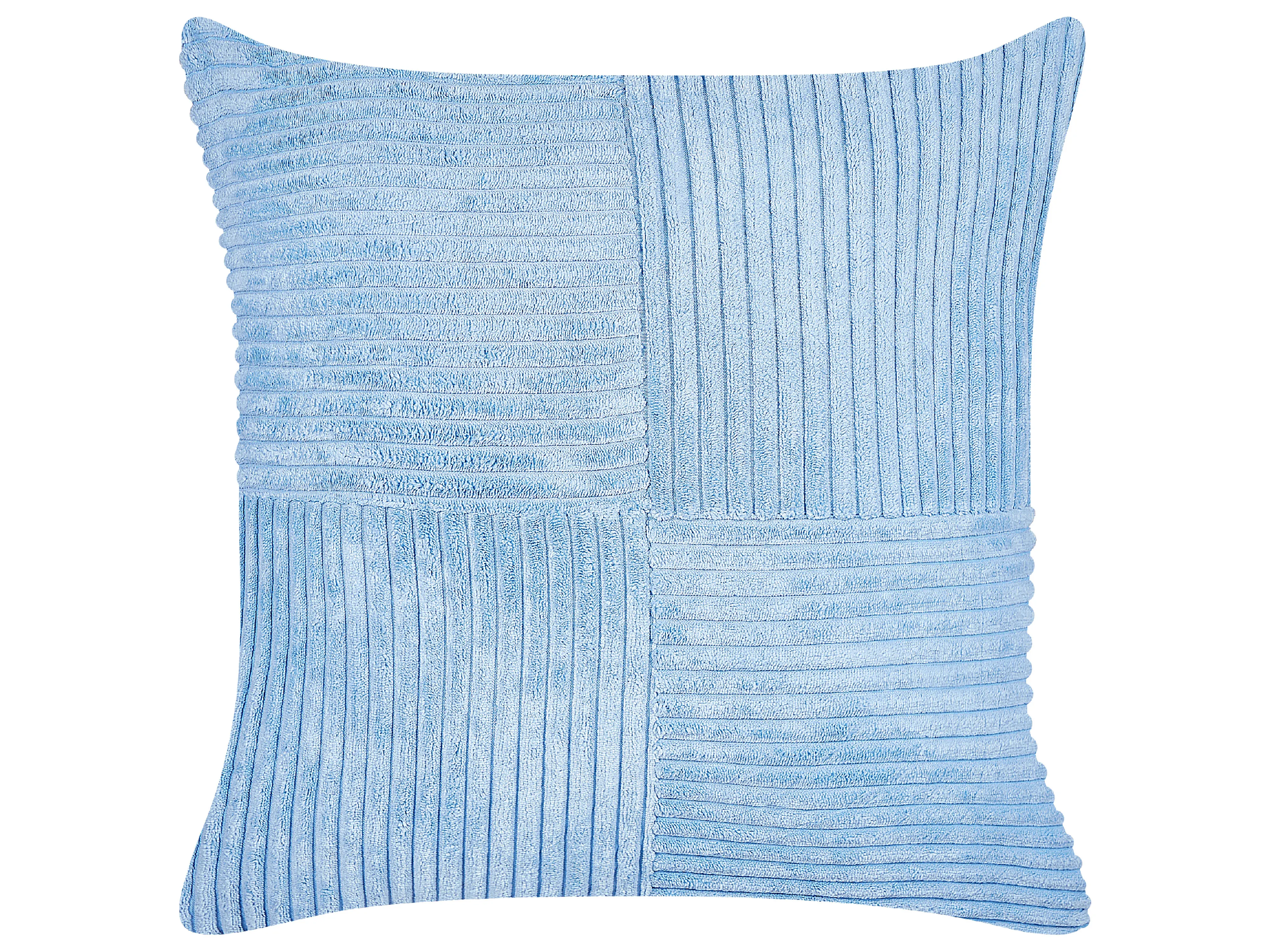 Set van 2 sierkussens MILLET Corduroy 43 x 43 cm Blauw geometrisch patroon