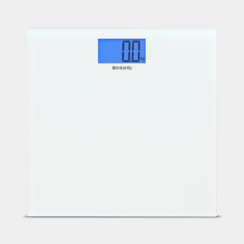 Digitale personenweegschaal op batterijen, glas - White