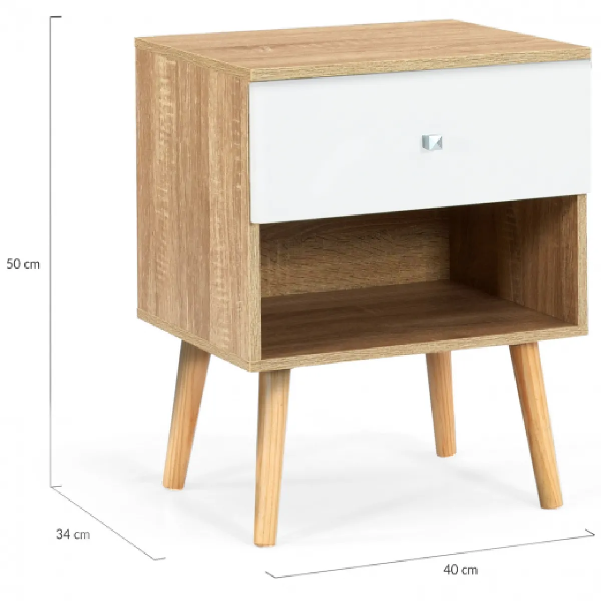 Idmarket MARKET Lot de 2 Tables de Chevet - Scandinave