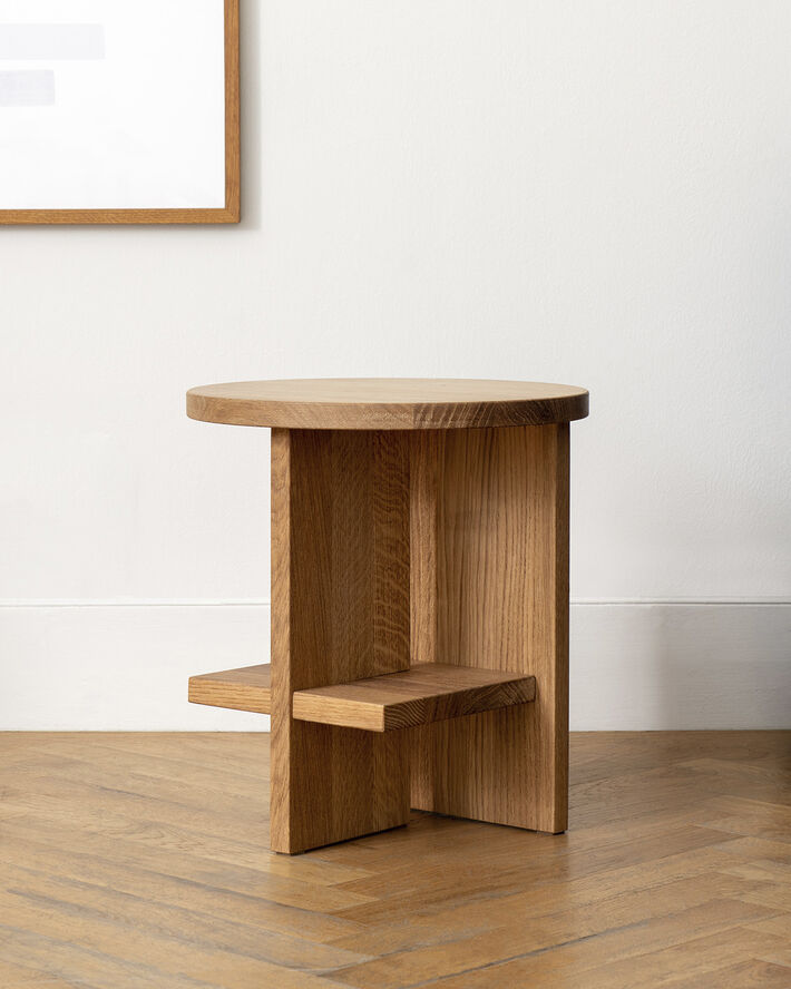 NINE Tee - Side Table Round Oak