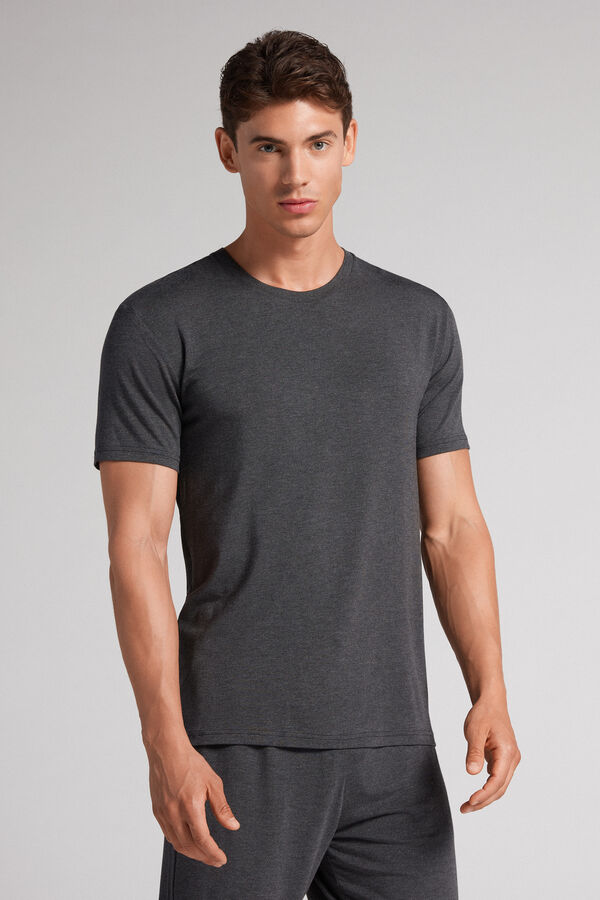 Camiseta de modal e seda