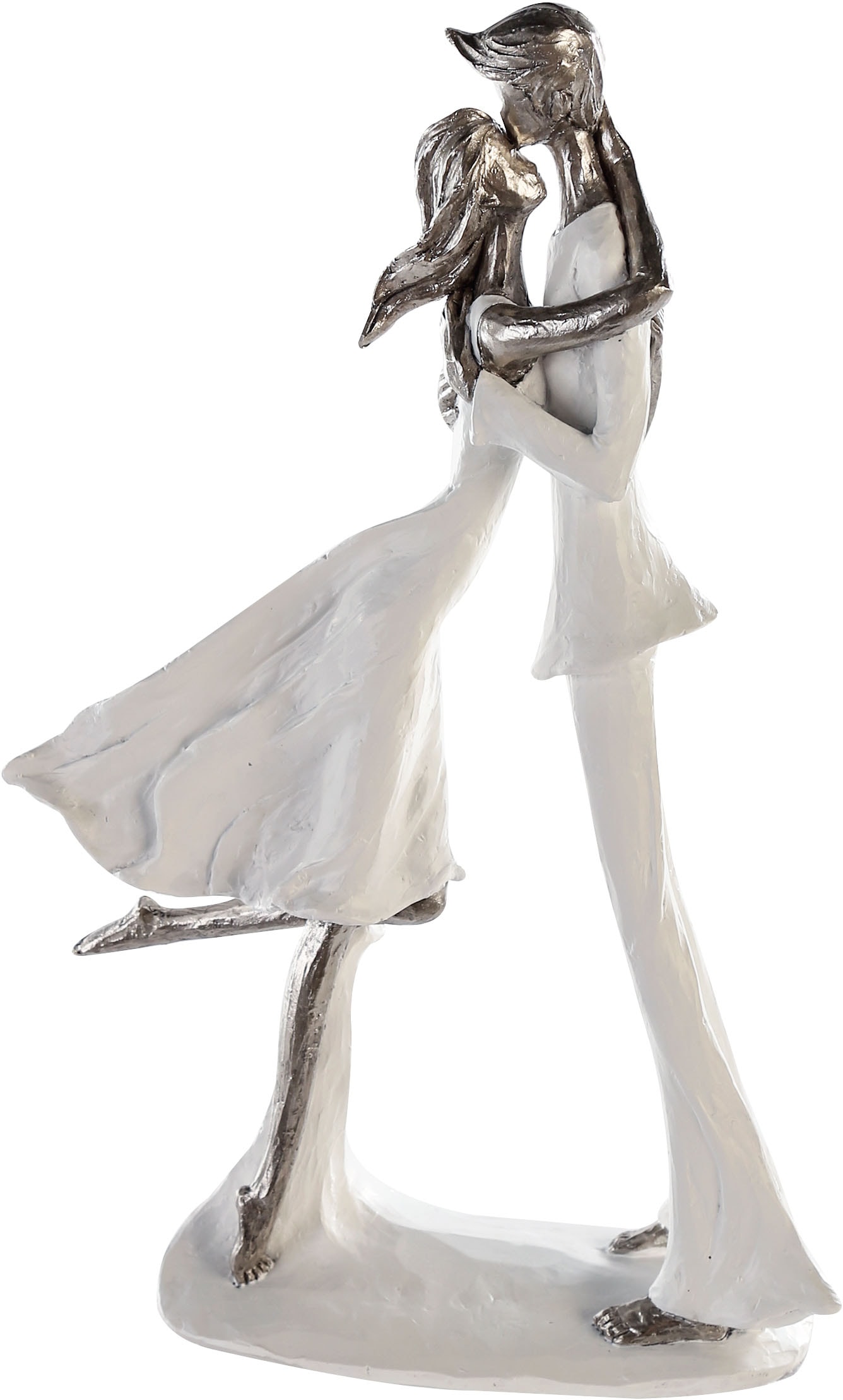 Casablanca by Gilde Dekofigur »Skulptur Hold me« Dekoobjekt, Höhe 32 cm, Pärchen, mit Spruchanhänger, Wohnzimmer