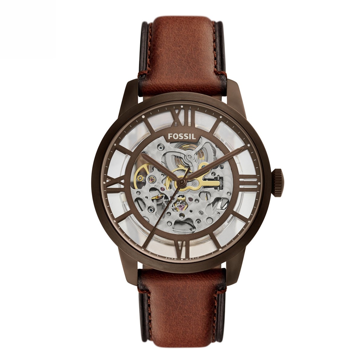 Montre homme Fossil Townsman automatiquecuir marron