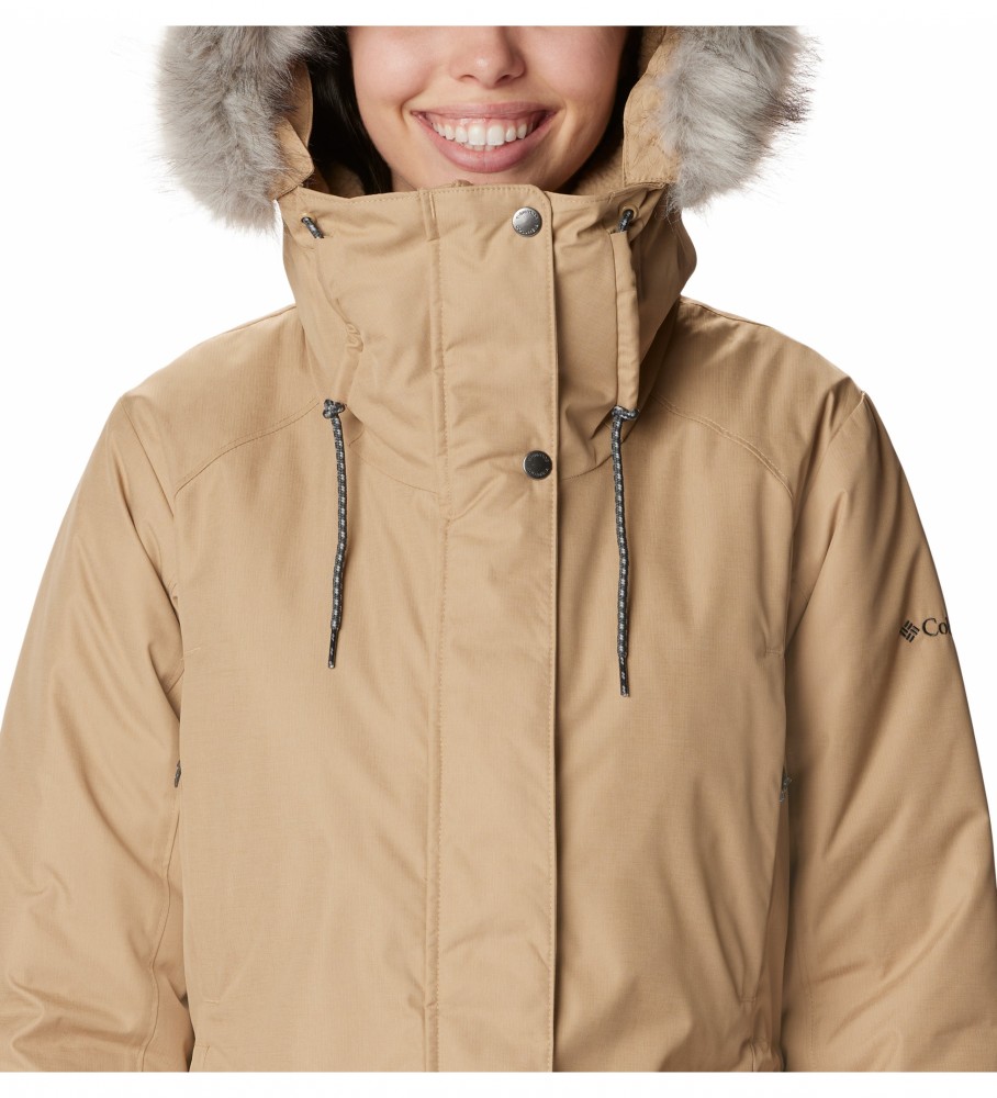 Jaqueta impermeável Columbia Parka Suttle Mountain II bege