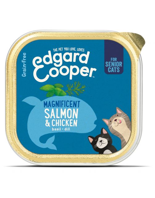 Edgard&Cooper Kuipje Senior - Kattenvoer - Kip Zalm 85 g