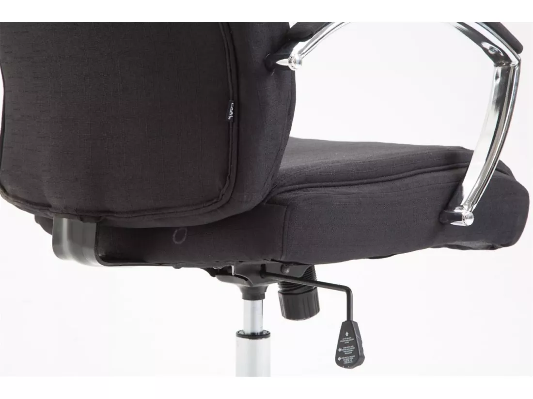 Chaise de bureau - Tissu & Blanc - Noir - XL Vaud