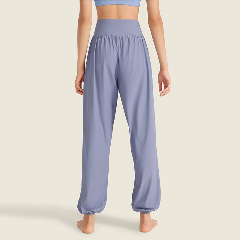 Claduodoe - Effen baggy yogabroek met trekkoord in de taille