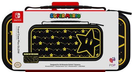 PDP Gaming Switch Travel Case Plus - Super Star Glow in the Dark - Consolehoes - Nintendo Switch/OLED/Lite