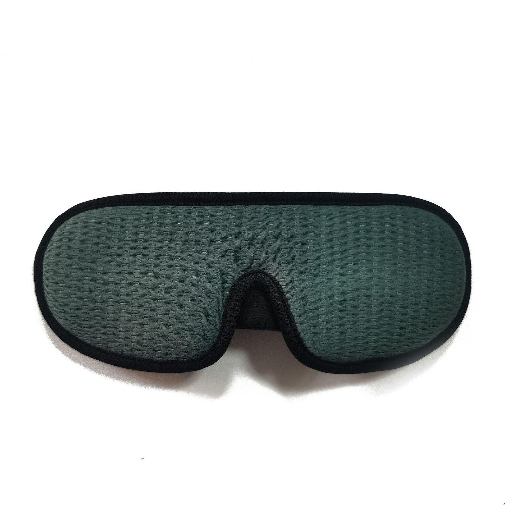 (62x9cm) 3D Augenmaske Gepolsterte Schlafmaske Licht Blockierende Nachtmaske Augenbinde mit Einbuchtung - Grün