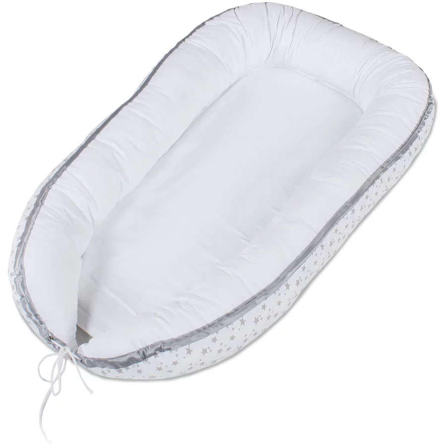 babybay® Kuschelnest weiß Sterne perlgrau