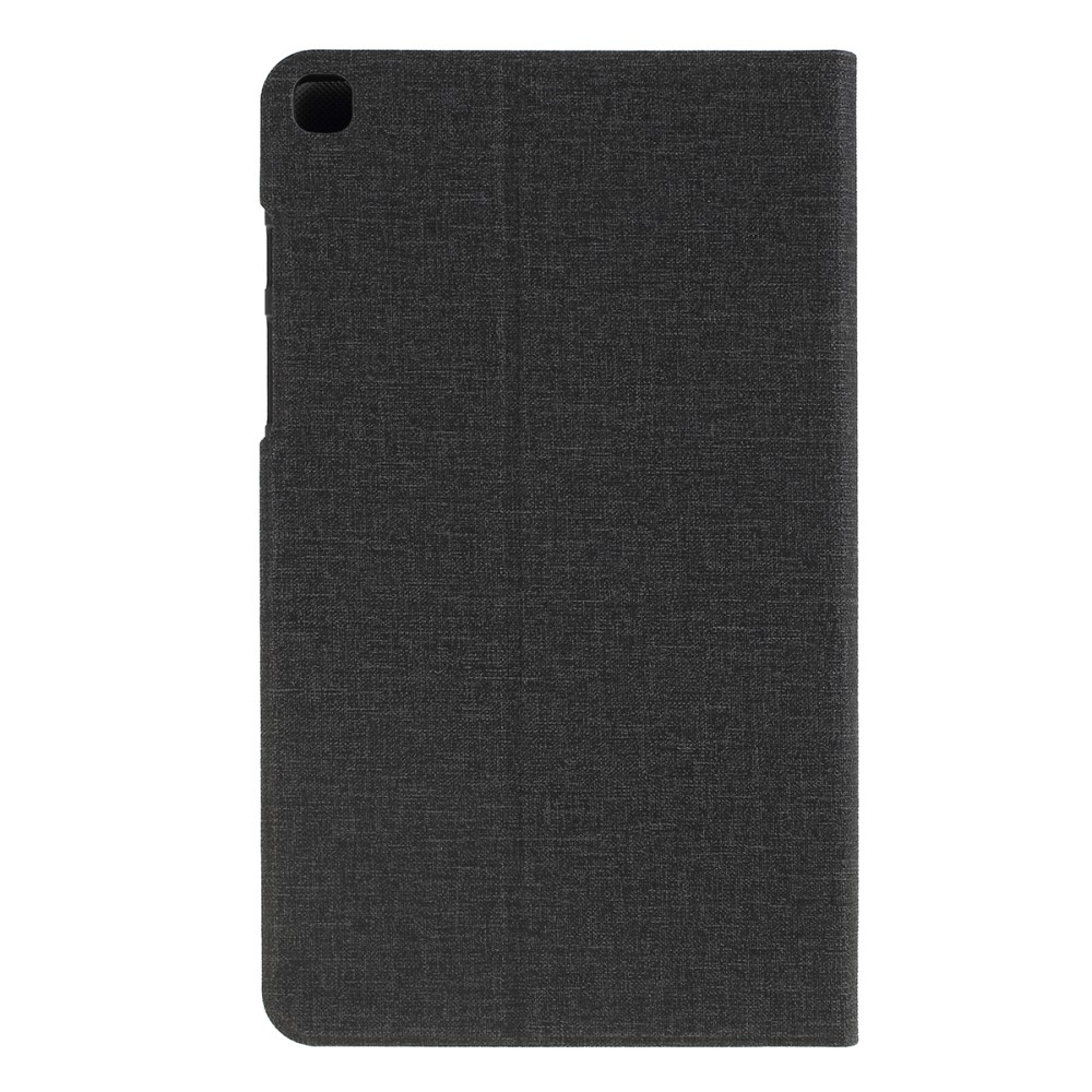 Samsung Galaxy Tab A 8.0 (2019) Leder Tasche Flip Cover Stoff Optik - Schwarz