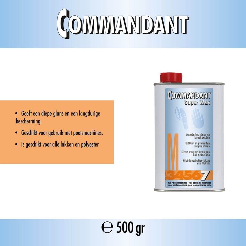 Commandant - M7 Super Wax - Autowax - Vloeibaar - Inhoud 500gr