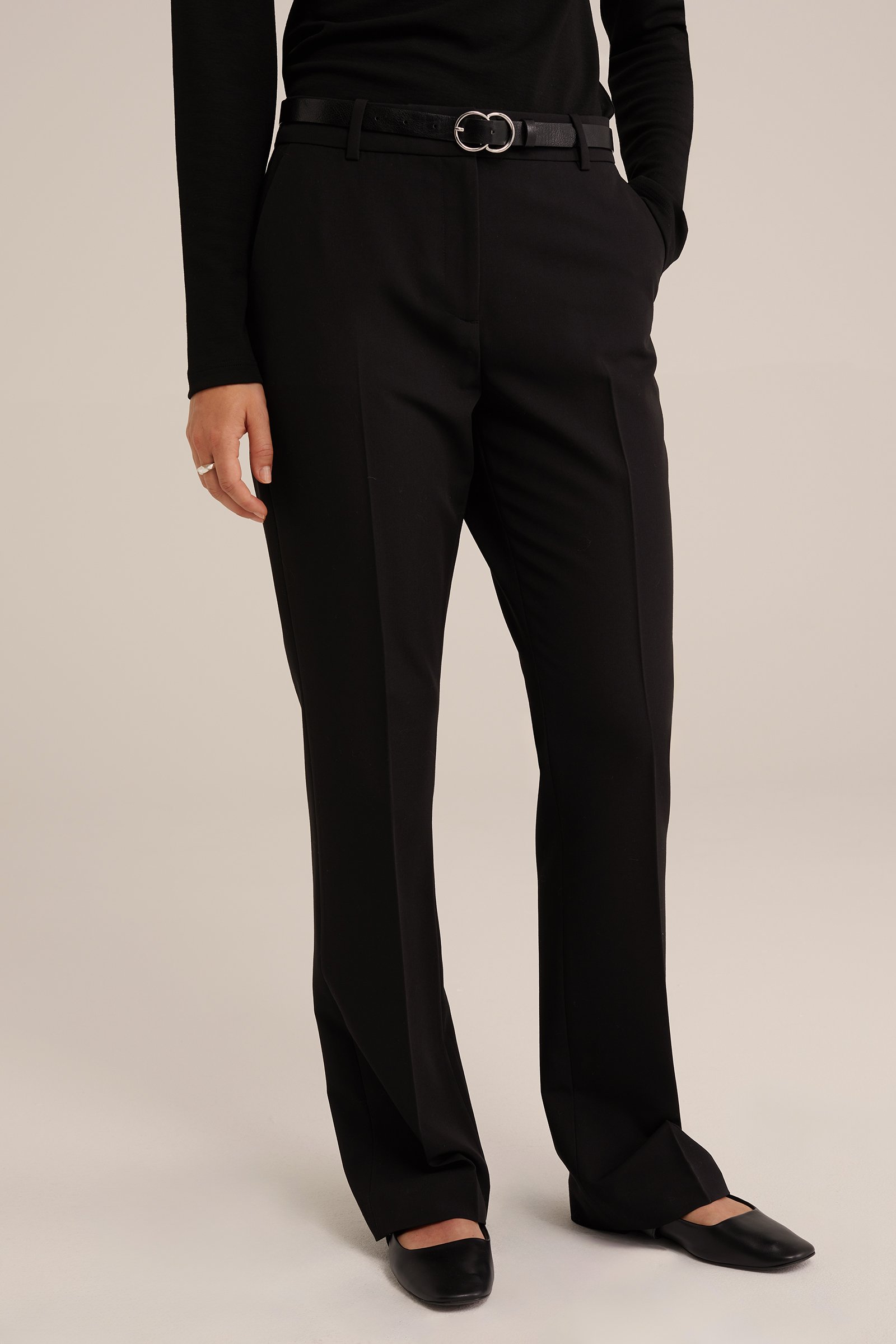 flared pantalon WE Fashion Zwart