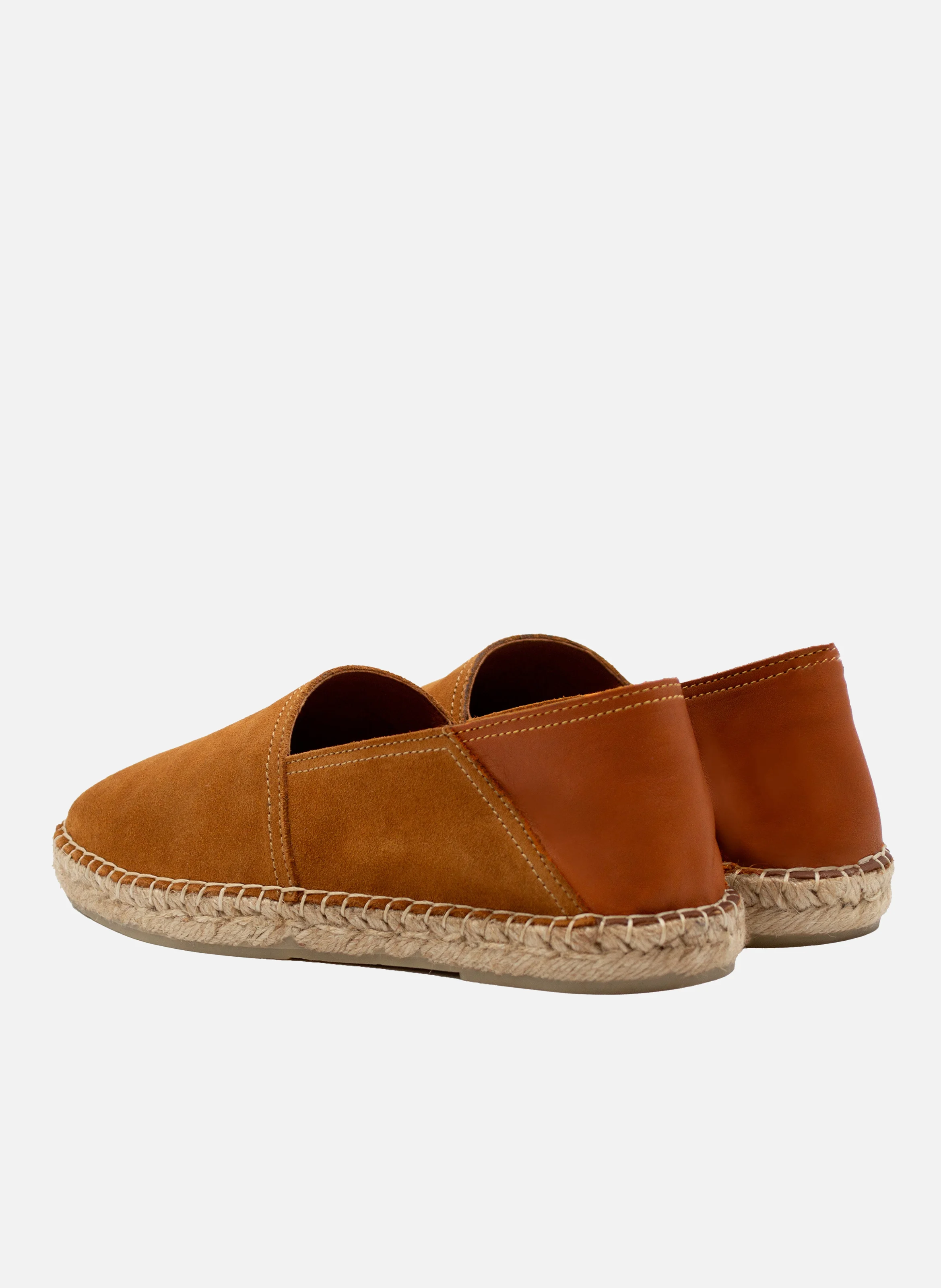 Espadrilles homme cuir daim | Marron