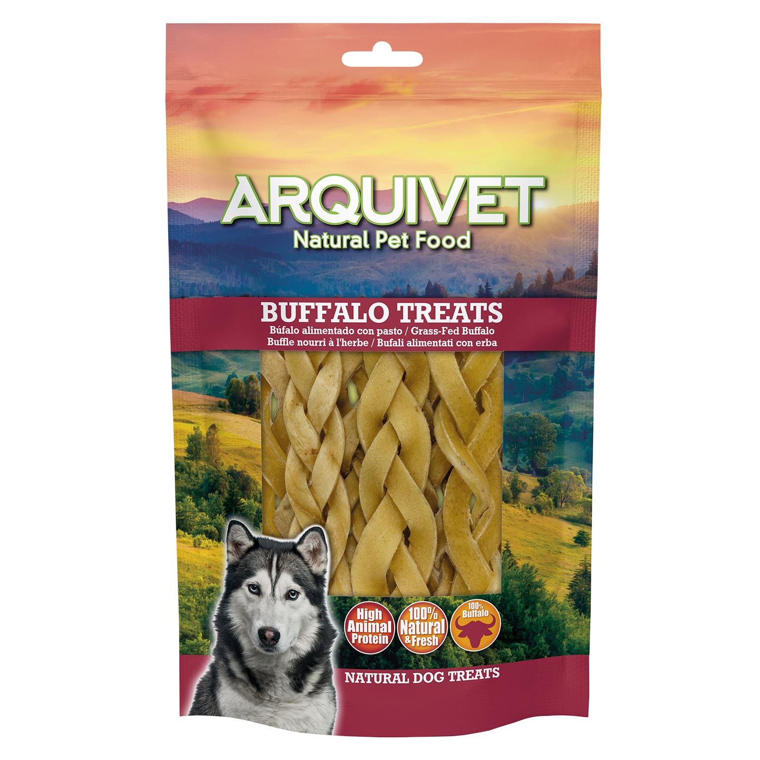 Trança de couro de búfalo - 100g - 12cm - 5 unidades