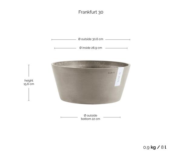 Ecopots Kunststoff-Topf Frankfurt, rund