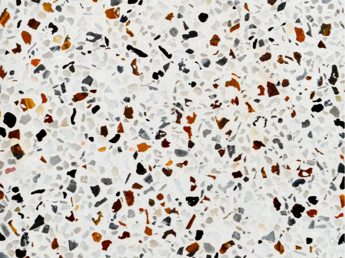 Vasque ronde à poser en terrazzo bleu - 39 cm - DUKAT