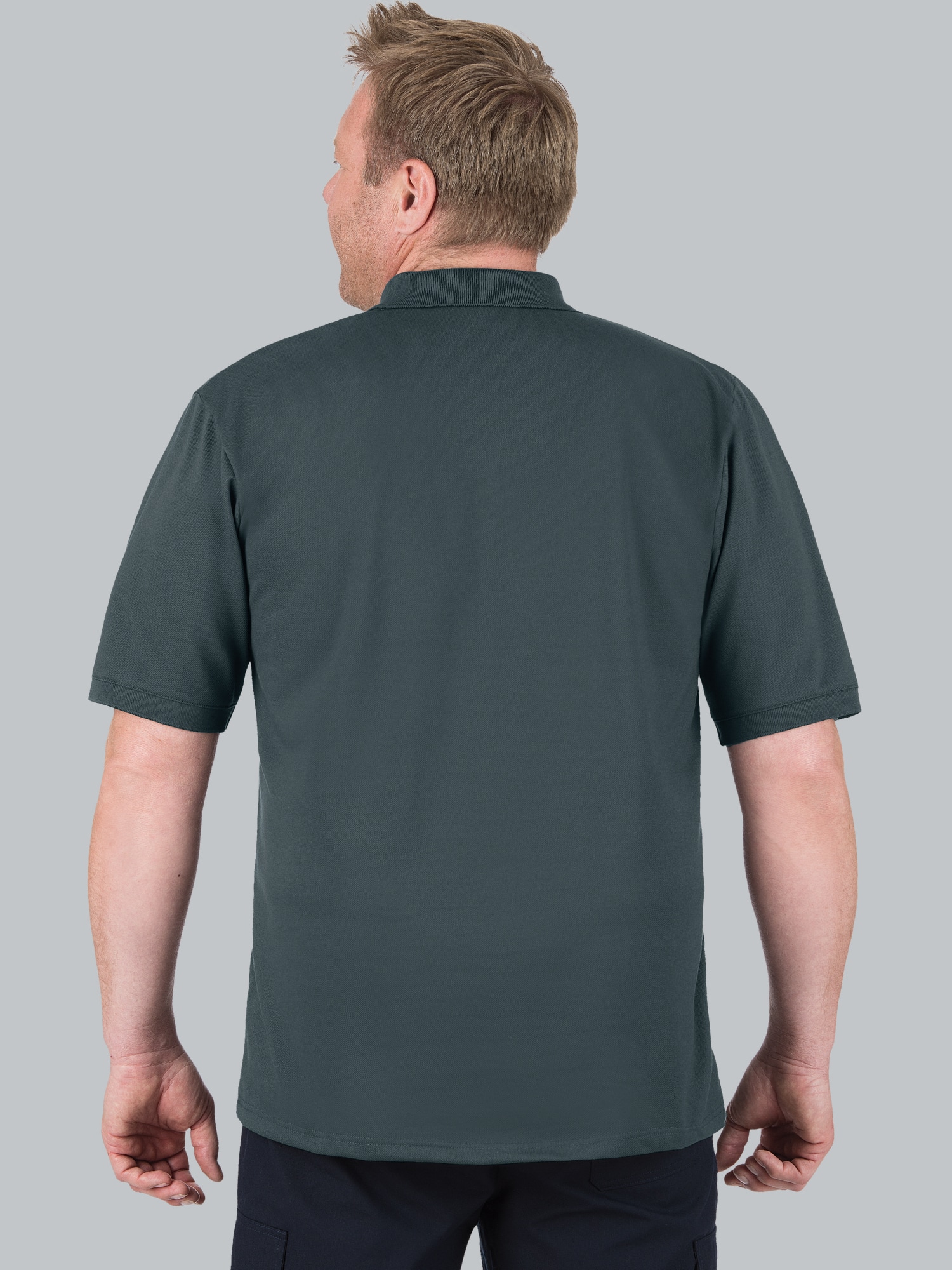 Polohemd mit Brusttasche Anthrazit