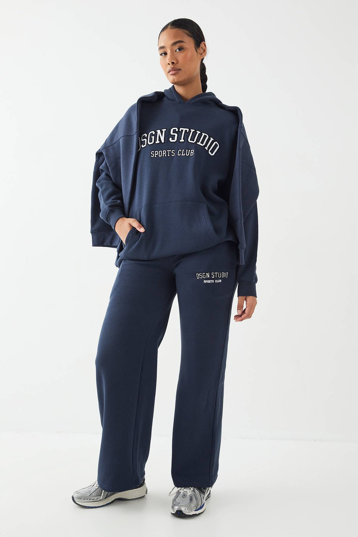 Sweat à Casynthétiqueche Oversize avec Appliqué DSGN Studio