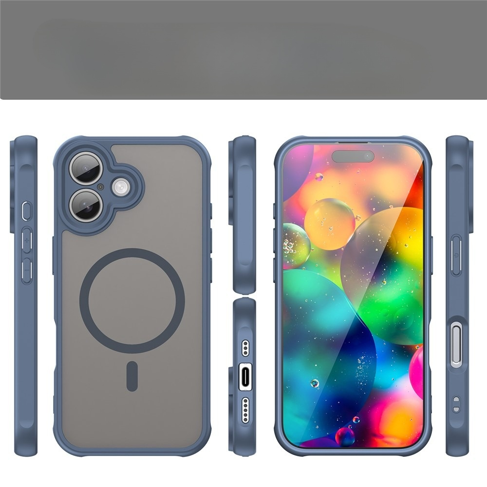 iPhone 17 MagSafe Hybrid Hülle mit TPU Bumper - Blau