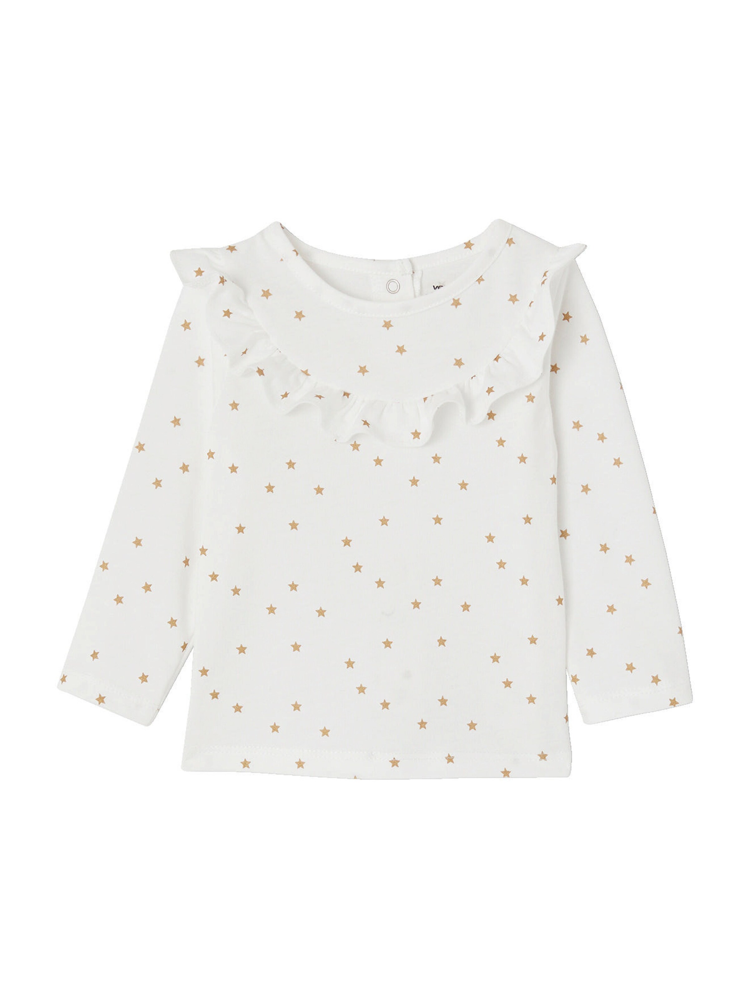 Vertbaudet Mädchen Baby-Set: Shirt mit Sternen & Glanzrock gold