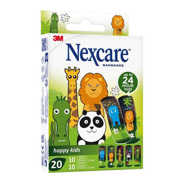 Nexcare happy kids Pflasterstrips Tiere 2 Größen, 20 St
