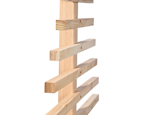 Houten trellis met bladvorm (Fagusblad), 84 x 6,5 x 160 cm, natuurlijke afwerking