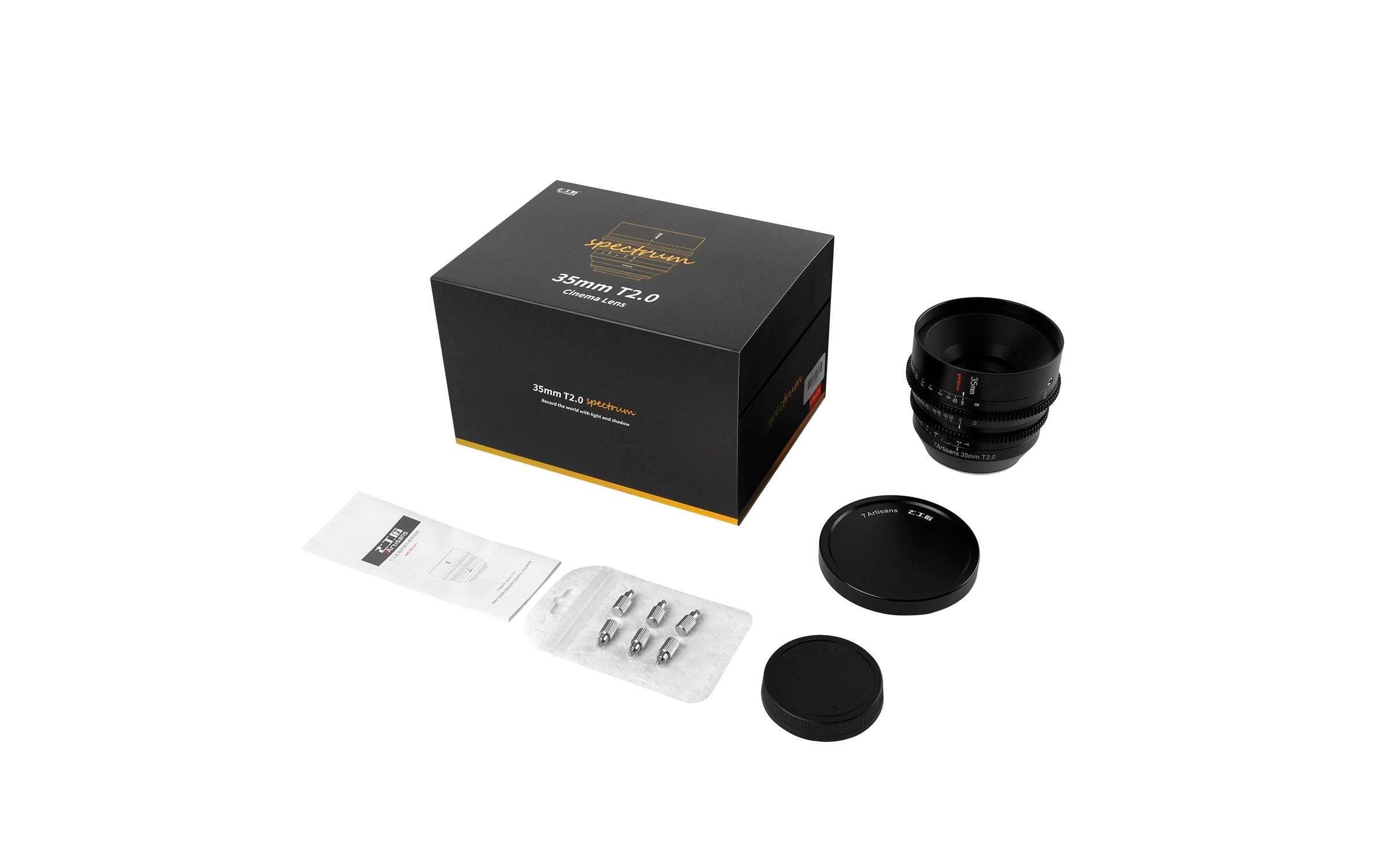 Festbrennweite 35mm T2.0 – L-Mount<br>Vollformat Filmobjektiv für spiegellose Kameras