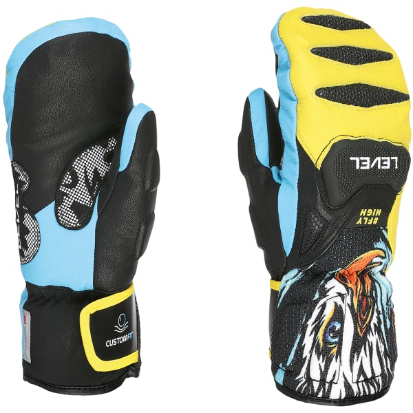 Moufle ski LEVEL SQ JR CF MITT JAUNE-BLEU