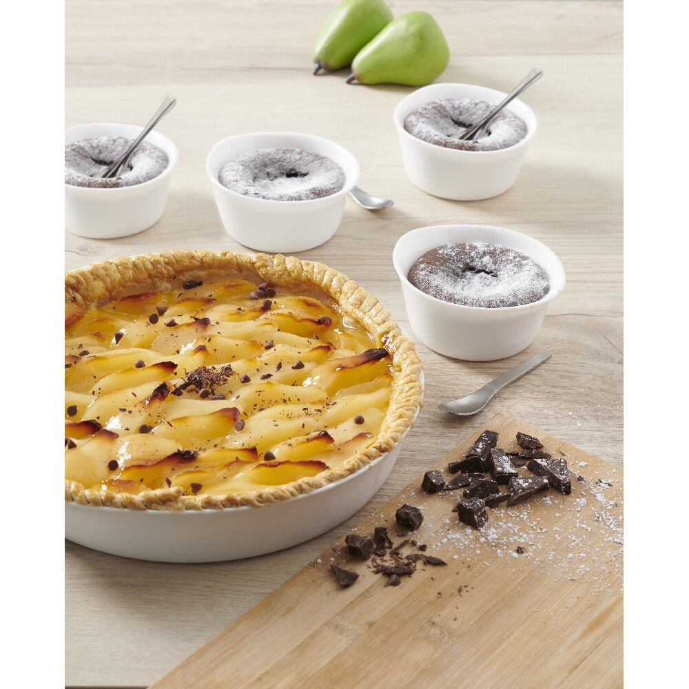 Set plat à tarte et 4 ramequins Luminarc