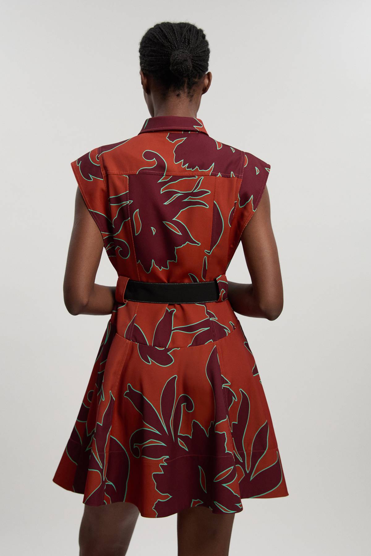 KarenMillen Robe Mini Imprimée En Sergé Tissé Western Petite