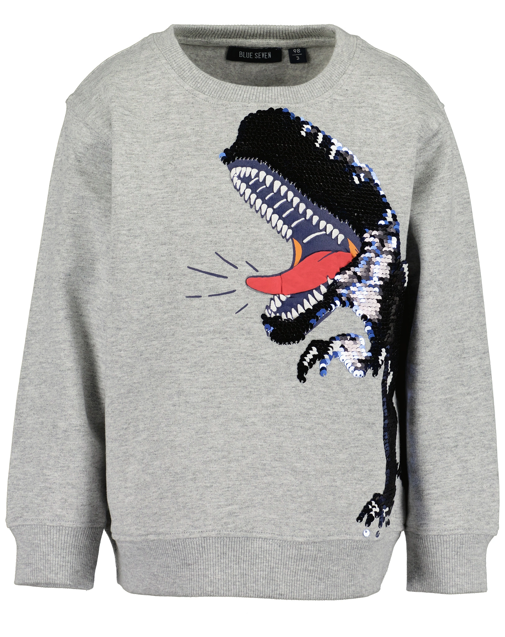 Sweatshirt ROARING DINO in nebel melange