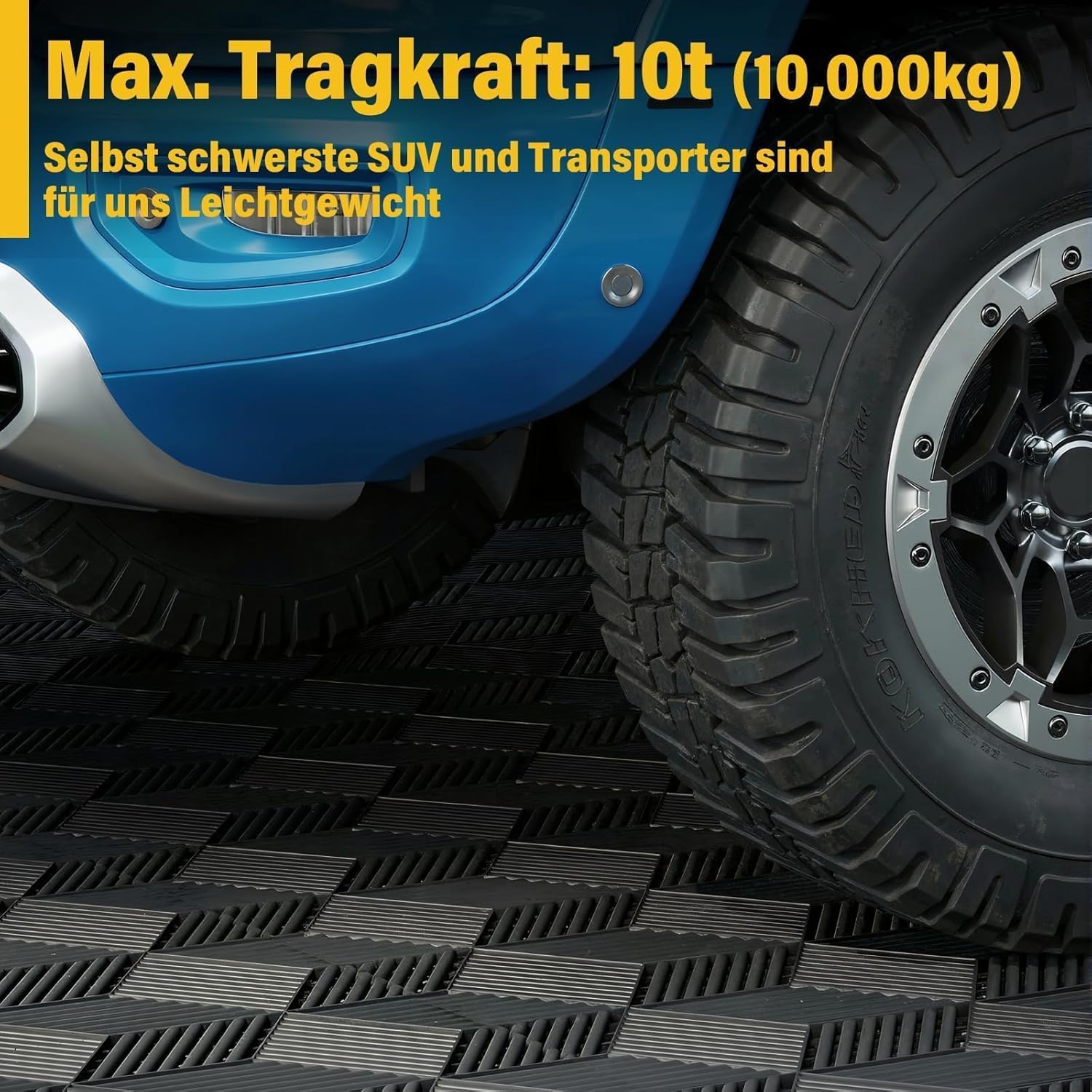 jxgzyy 30 Stück Garagenboden Fliesen, 40x40 cm Klicksystem Ineinandergreifende Garagenboden, 10,000 kg Belastbarkeit rutschfeste Garagenbodenfliesen für Garagen, Keller, Schwarz
