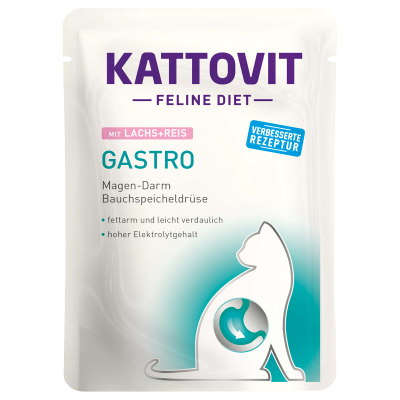 Kattovit Katzenfutter Gastro Lachs & Reis 24x85g