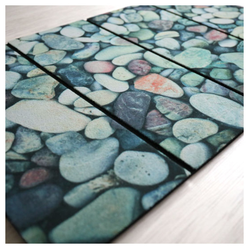 Paillasson caoutchouc recyclé 45 x 75 cm - galets