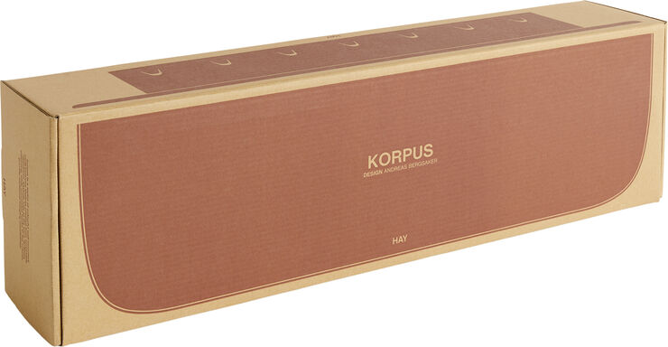 Hay Korpus Shelf-Large 7 hooks-Brick re Brick red