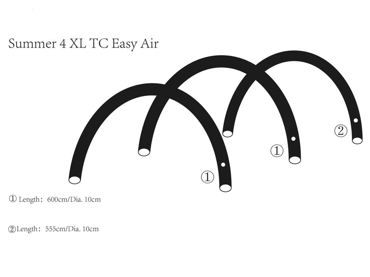 Obelink Summer 4 XL Easy Air hoofd airtube achter