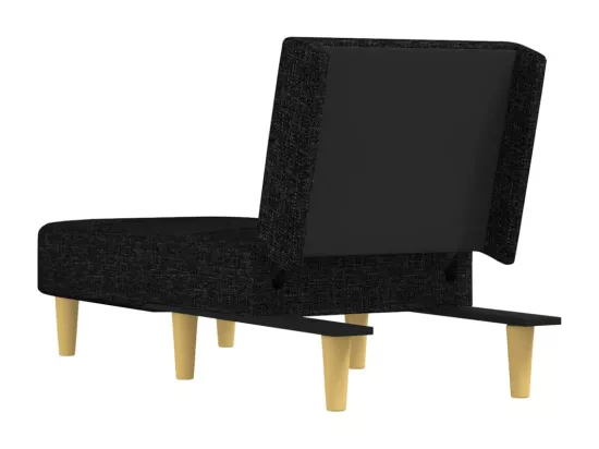 Prolenta Premium - Chaise longue noir tissu