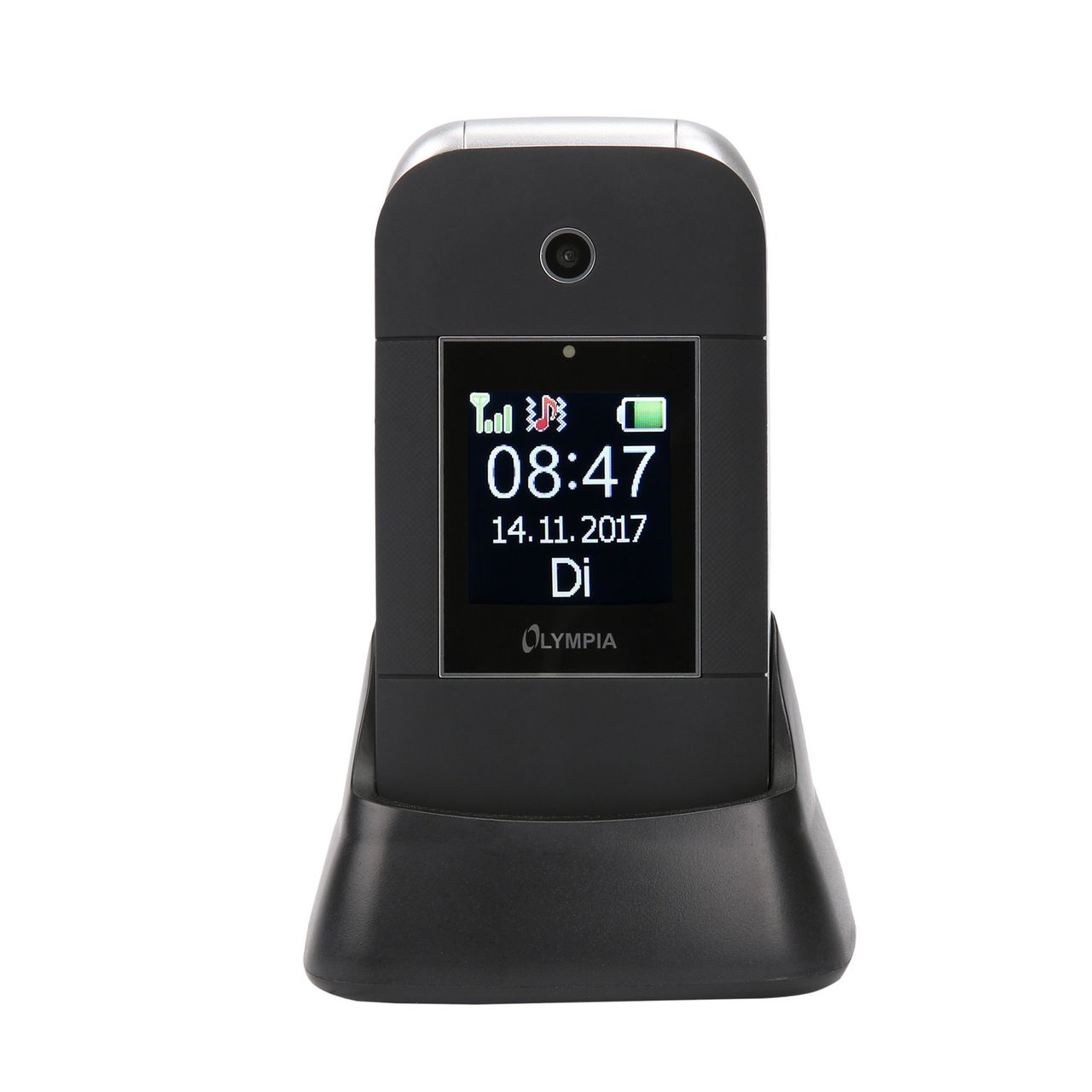 OLYMPIA Janus Senioren Mobiltelefon, große Tasten und Farbdisplay, Schwarz