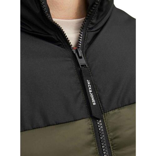 Jack & Jones - JJETOBY PUFFER HOOD SN Verde
