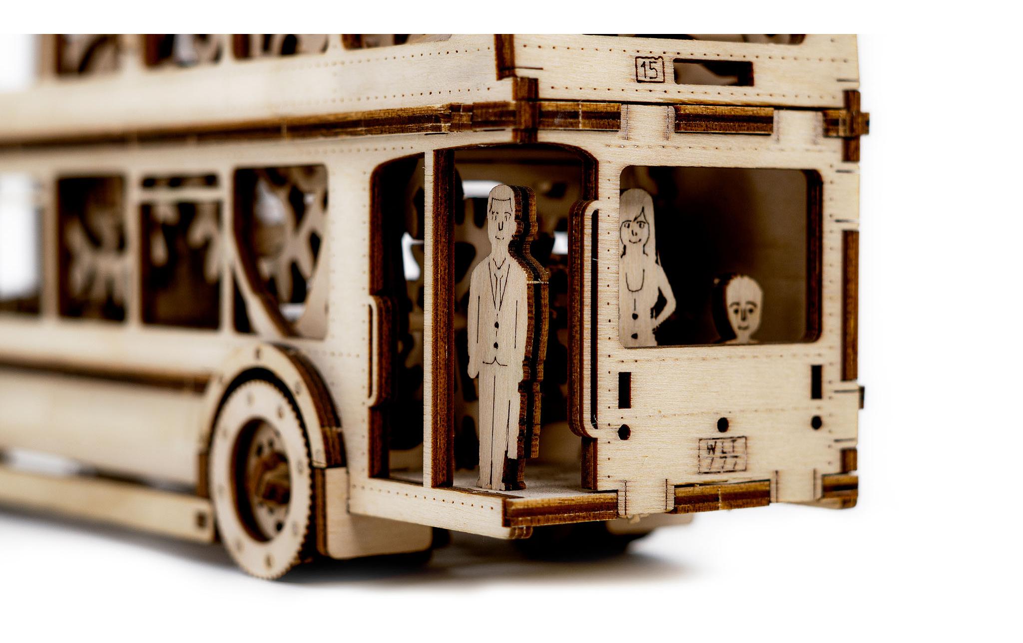 Tiny Adventures – London Bus HolzbausatzDetailliertes London Bus Modell
