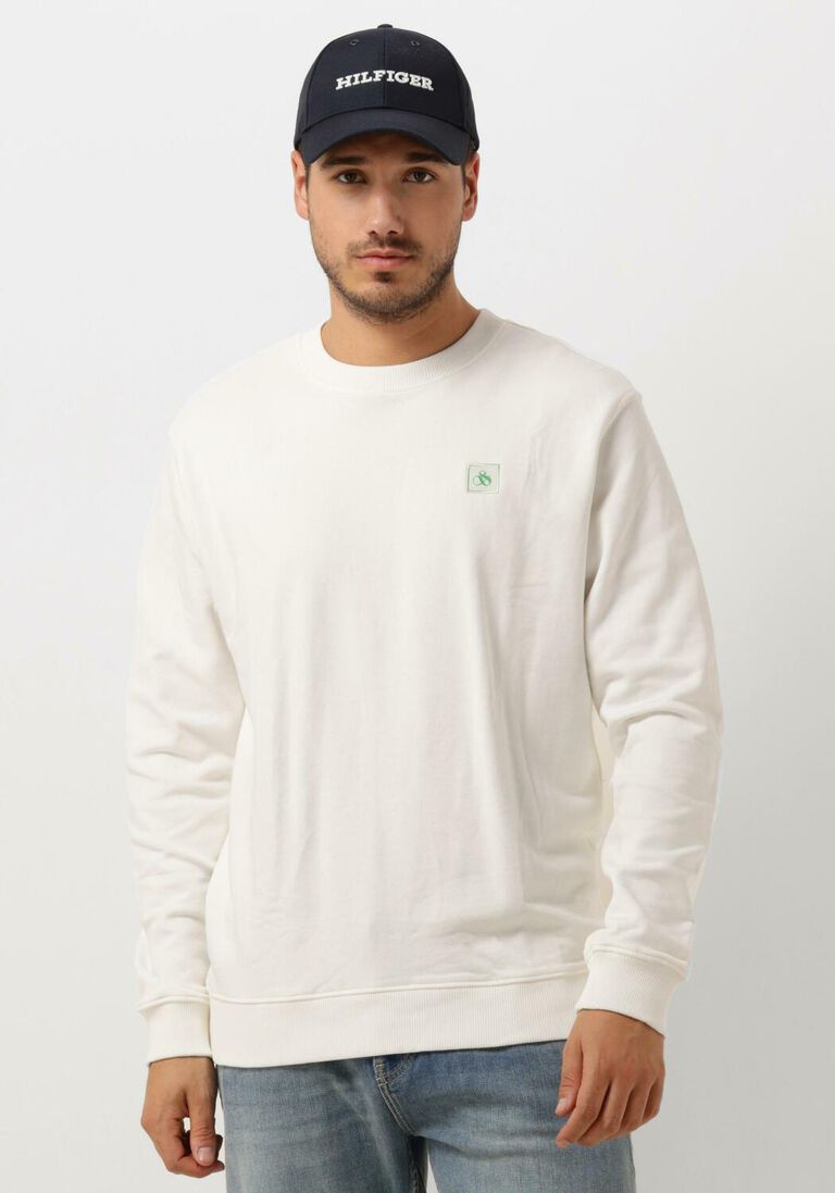 SCOTCH & SODA witte scotch & soda sweater seasonal essentials - classic logo badge sweatshirt