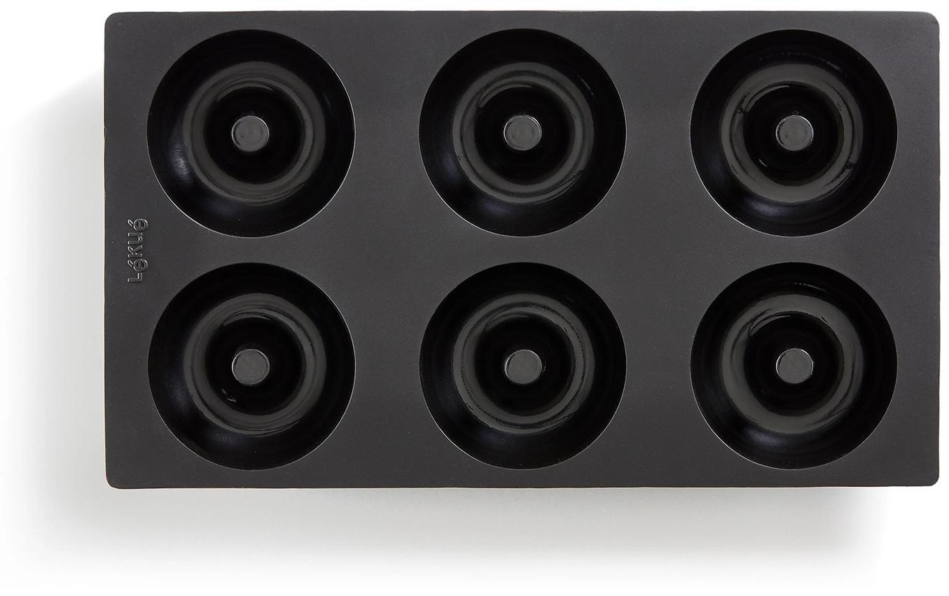 Donut-Backform Silikon, Schwarz, 6 MuldenDonutbackform