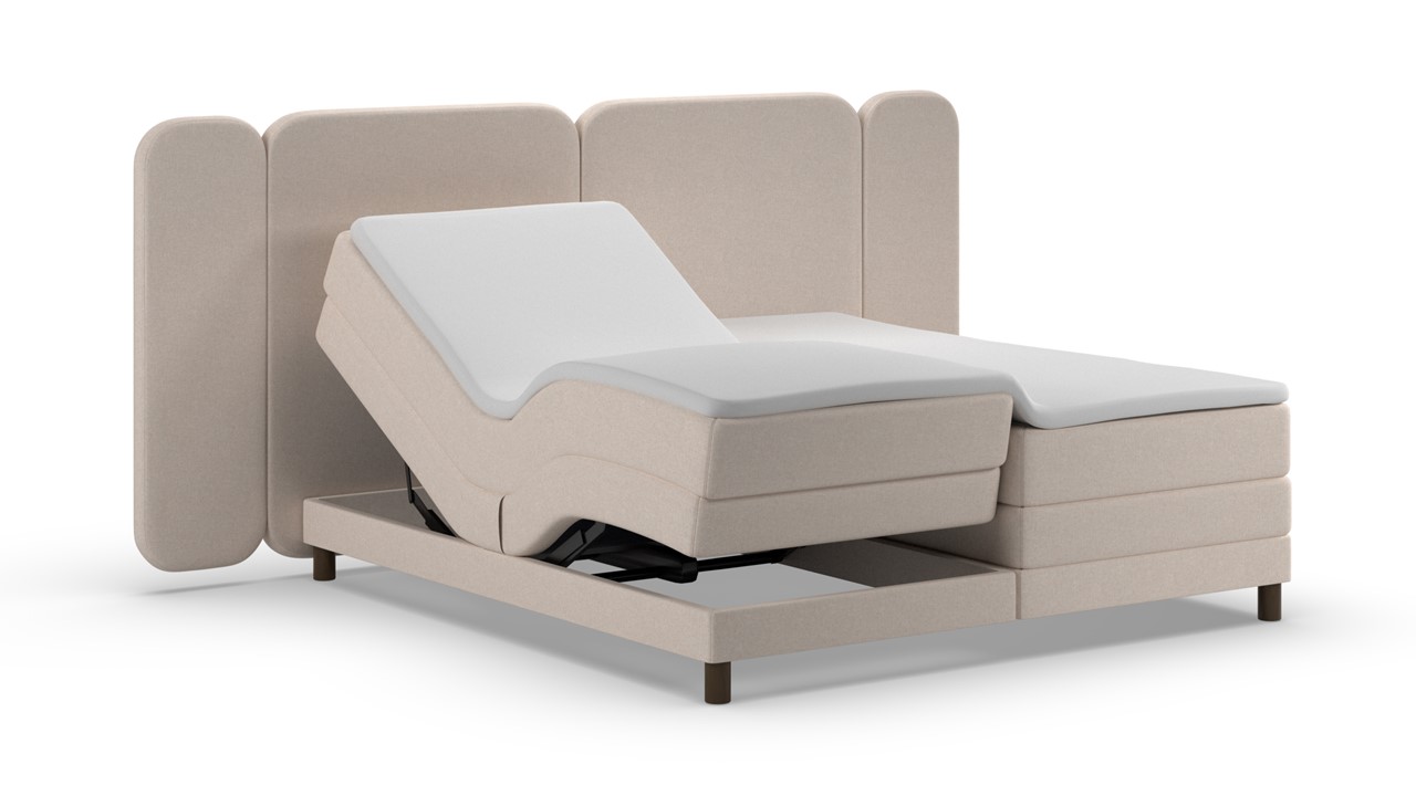 Elektrische boxspring Ridge - Warm wool beige