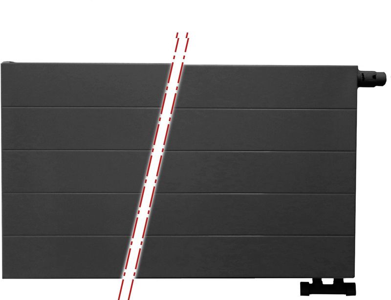 ECA - Paneelradiator Compact 8 - Mat Zwart - 60x60 cm - 1314 Watt