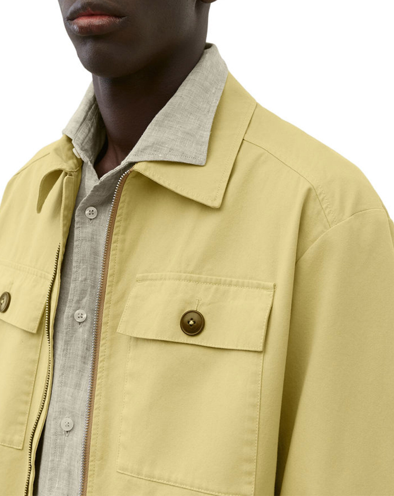 Marc O'Polo Blouson Coton Organic Double Poche jaune clair