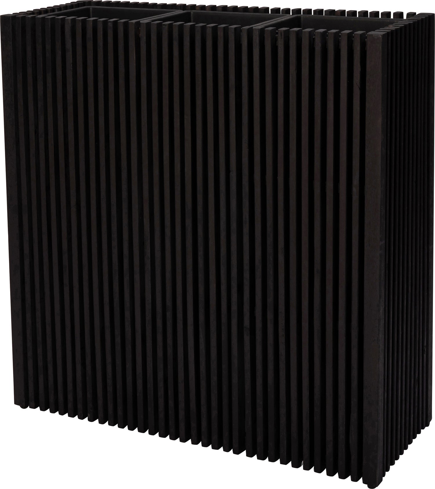 Intratuin bloempot op poten Latten zwart 90 x 33 x 90 cm